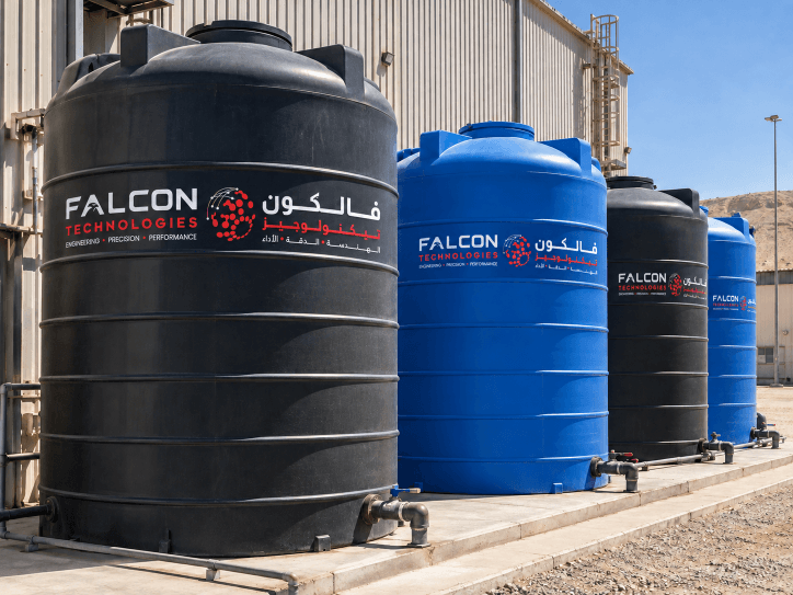 FRP Tanks on site by Falcon Technologies — Saudi Arabia