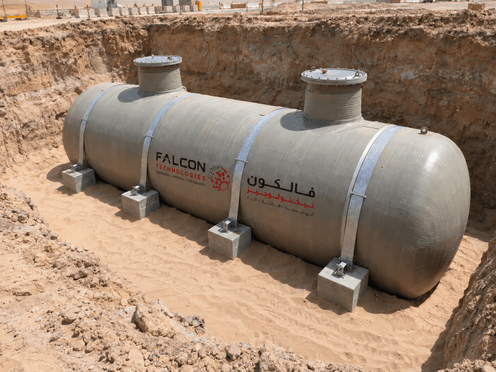 Underground Tanks on site by Falcon Technologies — Saudi Arabia