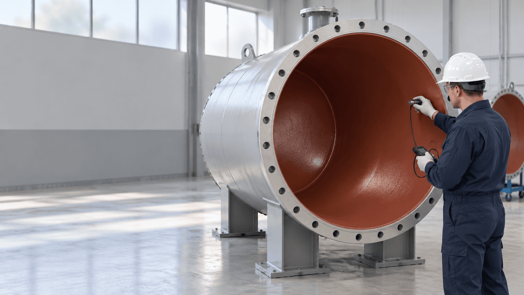 Chemical-resistant lining in a process tank