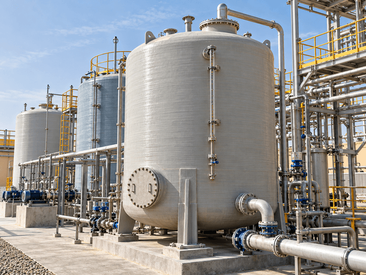 FRP tank system at a Saudi industrial site